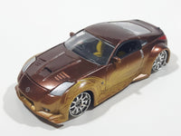 ERTL Joy Ride Universal Studios Fast and Furious Tokyo Drift 2006 Nissan 350Z Gold and Brown Die Cast Toy Car Vehicle Missing Tires 3 1/4" Long