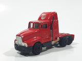 Unknown Brand 10/06 Semi Tractor Truck Red Die Cast Toy Car Vehicle