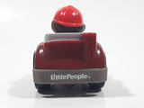 2018 Mattel Fisher Price Little People Red Cap Mustache Man in Dark Red Burgundy Plastic Toy Car Vehicle