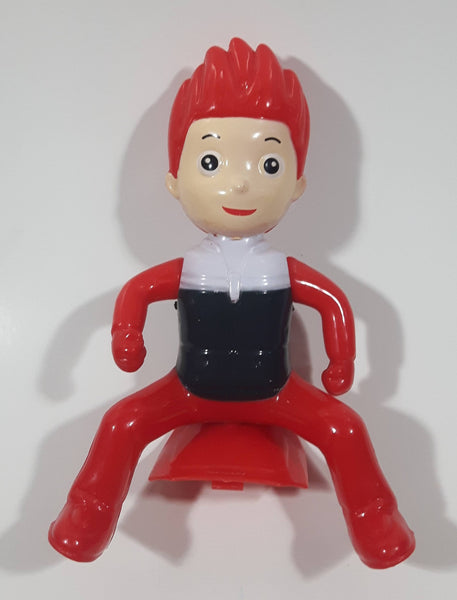 Red Plastic Bike or ATV Style Rider 5 1/4" Tall Toy Figure