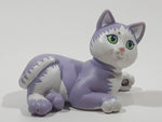 Rare Very Hard To Find 1991 Hasbro Inc Kitty Surprise Funtime Babies Light Purple and White Cat 3 1/2" Long Plastic Toy Figure with Magnetic Paw