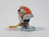 2008 Kinder Surprise Animals Bulldog Hockey Player MPG NV014 1 1/2" Tall Plastic Toy Figure