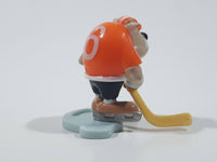 2008 Kinder Surprise Animals Bulldog Hockey Player MPG NV014 1 1/2" Tall Plastic Toy Figure