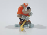 2008 Kinder Surprise Animals Bulldog Hockey Player MPG NV014 1 1/2" Tall Plastic Toy Figure