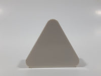 Lego Duplo 42025 White Triangle Shaped Road Construction Warning Sign with Man Using Shovel On A Pile
