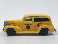 2017 Matchbox Hazardous Materials Team 1939 Chevy Sedan Delivery Van Yellow Die Cast Toy Car Vehicle Busted Front Bumper