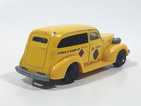 2017 Matchbox Hazardous Materials Team 1939 Chevy Sedan Delivery Van Yellow Die Cast Toy Car Vehicle Busted Front Bumper