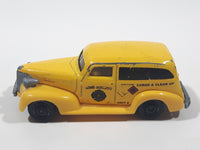 2017 Matchbox Hazardous Materials Team 1939 Chevy Sedan Delivery Van Yellow Die Cast Toy Car Vehicle Busted Front Bumper