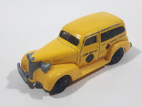 2017 Matchbox Hazardous Materials Team 1939 Chevy Sedan Delivery Van Yellow Die Cast Toy Car Vehicle Busted Front Bumper