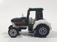 2010 Matchbox Farm Rigs Tractor Forest Green and White Die Cast Toy Car Farm Machinery Vehicle