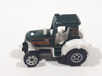 2010 Matchbox Farm Rigs Tractor Forest Green and White Die Cast Toy Car Farm Machinery Vehicle