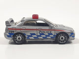 2008 Matchbox City Action Subaru Impreza WRX Police 2007 Silver Die Cast Toy Car Vehicle