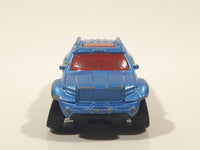 2017 Matchbox Hazardous Materials Team Badlander Truck Metalflake Blue Die Cast Toy Car Vehicle