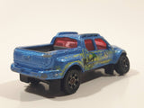 2017 Matchbox Hazardous Materials Team Badlander Truck Metalflake Blue Die Cast Toy Car Vehicle