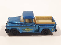 2011 Matchbox Farm Rigs 1957 GMC Stepside Truck Metalflake Blue Die Cast Toy Car Vehicle