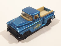 2011 Matchbox Farm Rigs 1957 GMC Stepside Truck Metalflake Blue Die Cast Toy Car Vehicle