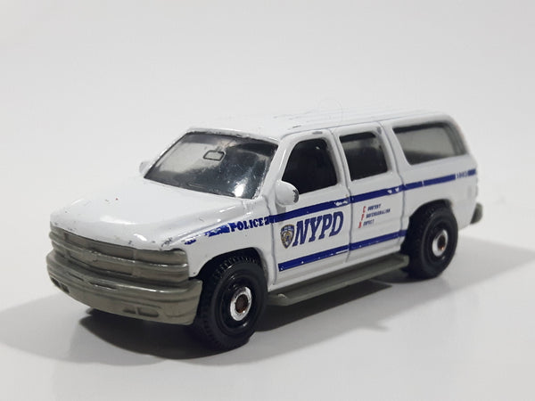 2016 Matchbox Police Rescue 2000 Chevrolet Suburban NYPD White Die Cast Toy Car Emergency Rescue Vehicle