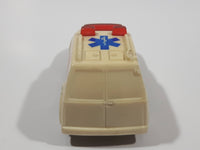 1997 Hot Wheels Ambulance Tan Die Cast Toy Car Vehicle - McDonald's Happy Meal