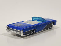 2001 Hot Wheels Hippie Mobiles '64 Lincoln Continental Convertible Metalflake Blue Die Cast Toy Car Vehicle