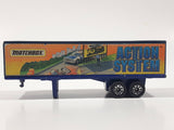 1995 Matchbox Super Rigs Action System Articulated Trailer Dark Blue Die Cast Toy Car Vehicle