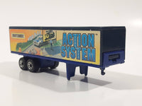 1995 Matchbox Super Rigs Action System Articulated Trailer Dark Blue Die Cast Toy Car Vehicle