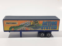 1995 Matchbox Super Rigs Action System Articulated Trailer Dark Blue Die Cast Toy Car Vehicle