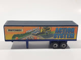 1995 Matchbox Super Rigs Action System Articulated Trailer Dark Blue Die Cast Toy Car Vehicle