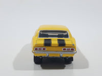 2001 Johnny Lightning Popular Hot Rodding 1969 Chevrolet Camaro Yellow with Black Stripes Die Cast Toy Car Vehicle with Opening Hood