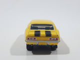 2001 Johnny Lightning Popular Hot Rodding 1969 Chevrolet Camaro Yellow with Black Stripes Die Cast Toy Car Vehicle with Opening Hood