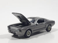 Greenlight Hollywood Gone In Sixty Seconds Movie Film '67 Ford Mustang Eleanor Metallic Grey Silver with Black Stripes Die Cast Toy Car Vehicle with Opening Hood