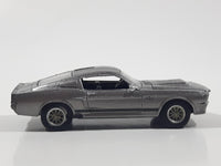 Greenlight Hollywood Gone In Sixty Seconds Movie Film '67 Ford Mustang Eleanor Metallic Grey Silver with Black Stripes Die Cast Toy Car Vehicle with Opening Hood