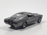 Greenlight Hollywood Gone In Sixty Seconds Movie Film '67 Ford Mustang Eleanor Metallic Grey Silver with Black Stripes Die Cast Toy Car Vehicle with Opening Hood