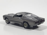 Greenlight Hollywood Gone In Sixty Seconds Movie Film '67 Ford Mustang Eleanor Metallic Grey Silver with Black Stripes Die Cast Toy Car Vehicle with Opening Hood