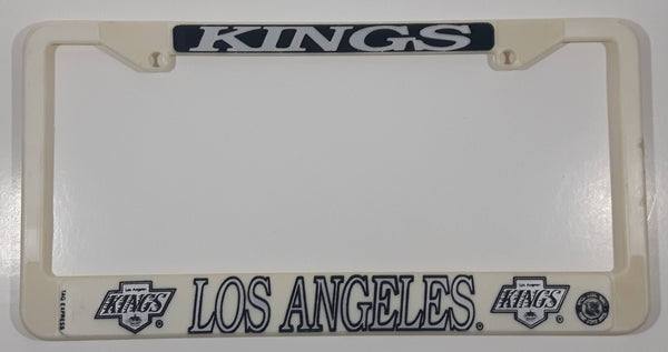 Los Angeles King NHL Ice Hockey Team White Plastic Vehicle License Plate Frame