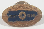 Vintage 1967 1968 Lions Club 100% Attendance Enamel Metal Pin