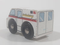 Ambulance White Wood Toy Vehicle