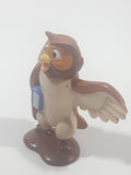 Disney Winnie The Pooh Owl Holding a Book 2 1/2" Tall Toy Figure