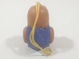 Disney Danglers Winnie The Pooh Dressed in a Blue Rooster Chicken Costume 2 1/4" Tall Toy Figure