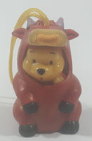 Disney Danglers Winnie The Pooh Dressed in a Red Bull Cow Costume 2 1/4" Tall Toy Figure