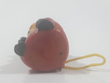 Disney Danglers Winnie The Pooh Dressed in a Red Bull Cow Costume 2 1/4" Tall Toy Figure