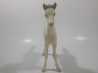 White Plastic Horse Toy Figure 6 3/4" Tall