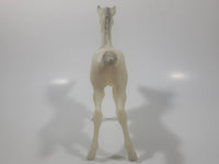 White Plastic Horse Toy Figure 6 3/4" Tall
