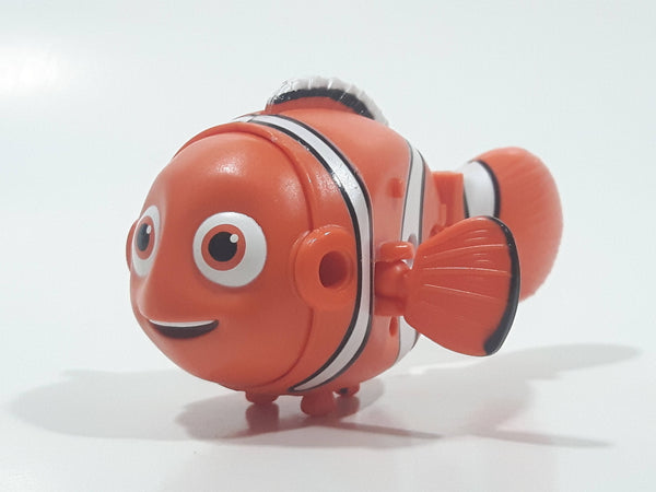 Finding Nemo Orange Clownfish Character with Rolling Flipping Face Plastic Toy Figure 3 1/4" Long