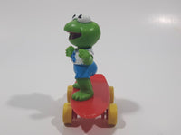 Vintage HA! The Muppets 1986 Baby Kermit The Frog Skateboarding Figurine McDonald's Happy Meal Toy