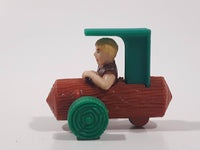 1993 McDonald's The Flintstones Barney Rubble Log Car Plastic Toy Vehicle 1 7/8" Long