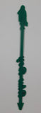 Vintage Blue Boy Motor Inn Green Plastic Drink Stir Stick Stirrer