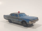 Vintage Majorette Plymouth Fury Police Blue 1/70 Scale Die Cast Toy Car Vehicle Made in France