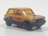 Rare Vintage Majorette No. 270 Autobianchi A 112 Yellow 1/53 Scale Die Cast Toy Car Vehicle with Opening Hatch Made in France