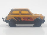 Rare Vintage Majorette No. 270 Autobianchi A 112 Yellow 1/53 Scale Die Cast Toy Car Vehicle with Opening Hatch Made in France