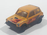 Rare Vintage Majorette No. 270 Autobianchi A 112 Yellow 1/53 Scale Die Cast Toy Car Vehicle with Opening Hatch Made in France